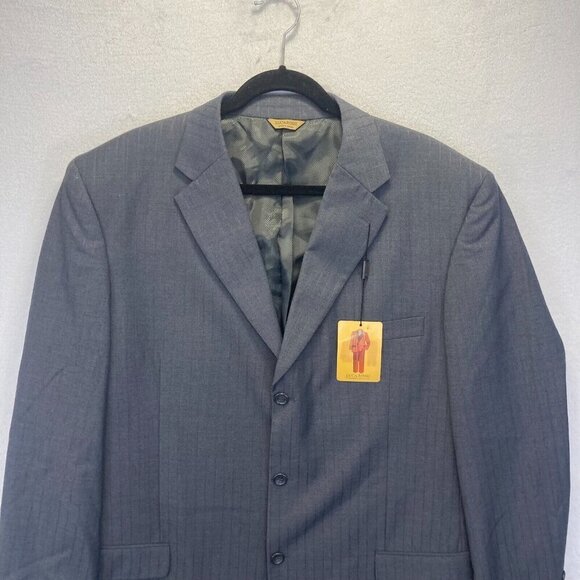 NEW Luca Rossi Italia Super 150's Blazer Suit Jacket Mens 46L Gray 3-button NWT - Picture 3 of 15